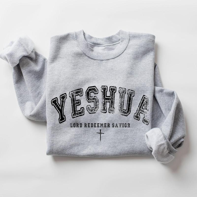 Vintage Yeshua Sweatshirt, Christian Yeshua Sweatshirt, Religious Sweatshirt, Aesthetic Faith Clothing, Jesus Apparel, Bible Verse Sweater, Cotton Rou