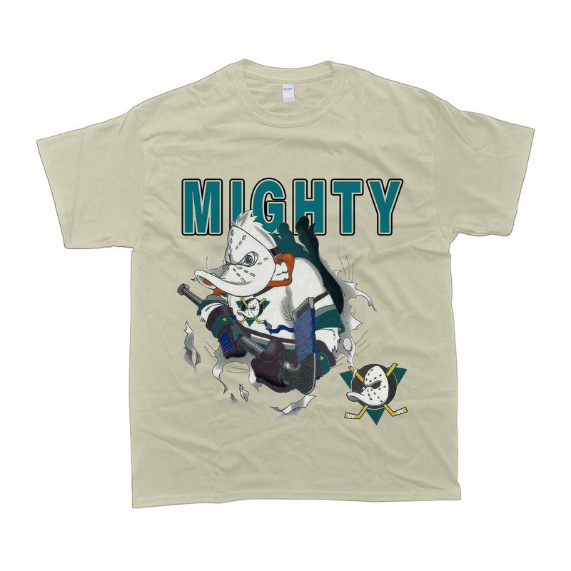 Vintage Mighty Ducks Hallowwen T-Shirt Cotton Short-sleeve Retro Streetwear Tshirt Menswear Top Shortsleeve Casual