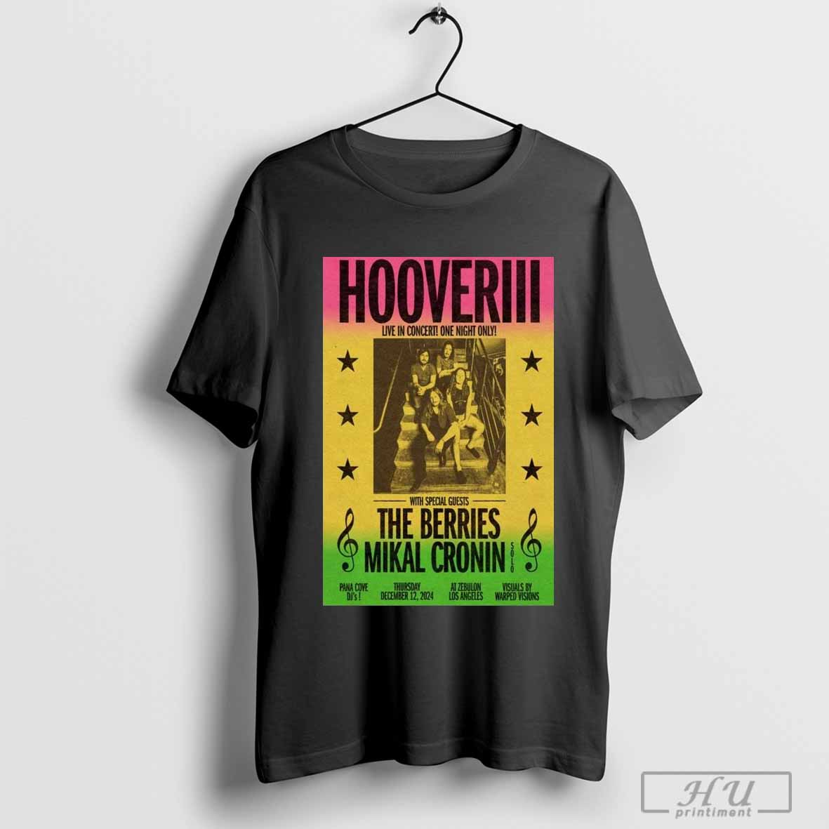 Poster Hooveriii Los Angeles CA Dec 12 2024 Tour t-shirt