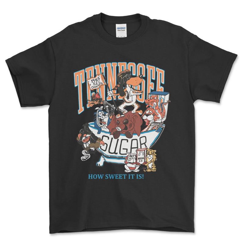 Tennessee Vols SEC Champions 1985 T-Shirt, graphic vintage sports tees for men