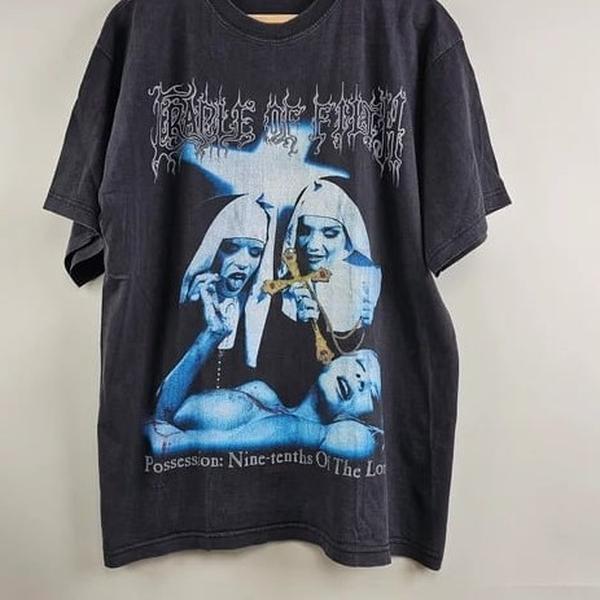 1998 Cradle of Filth Decadence is a virtue T-Shirt Cotton Fabric