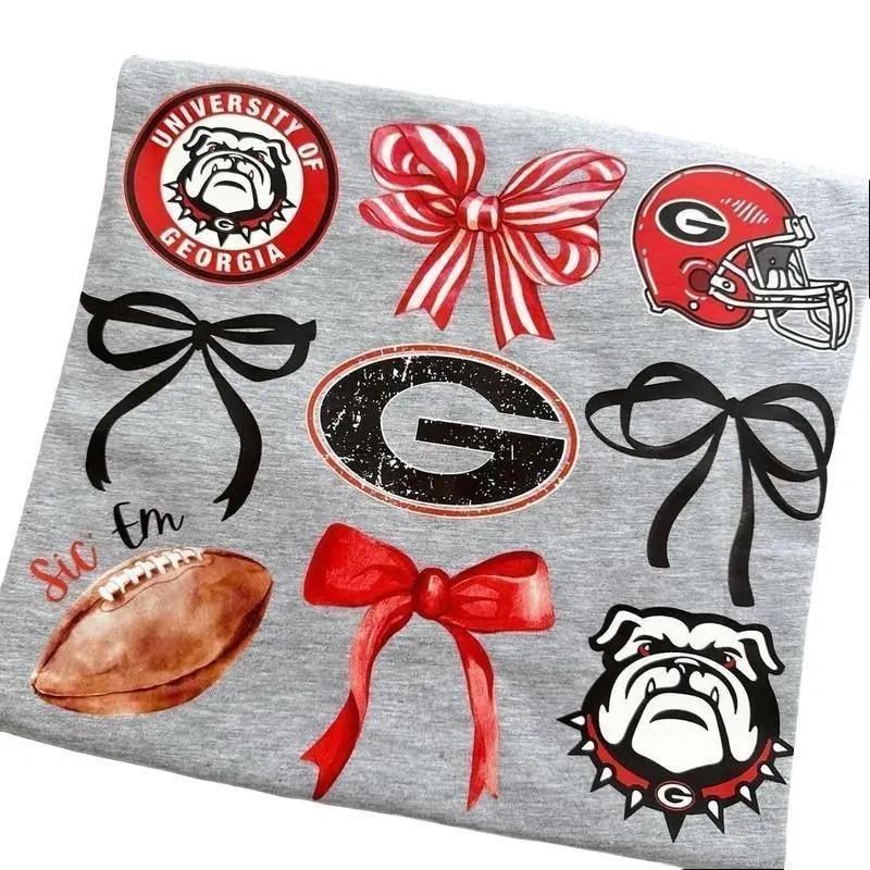 GA Bulldogs Tee, Georgia Football Sweatshirt, football Shirt, Gameday tee Classic Cotton Sweaters Menswear  football fan