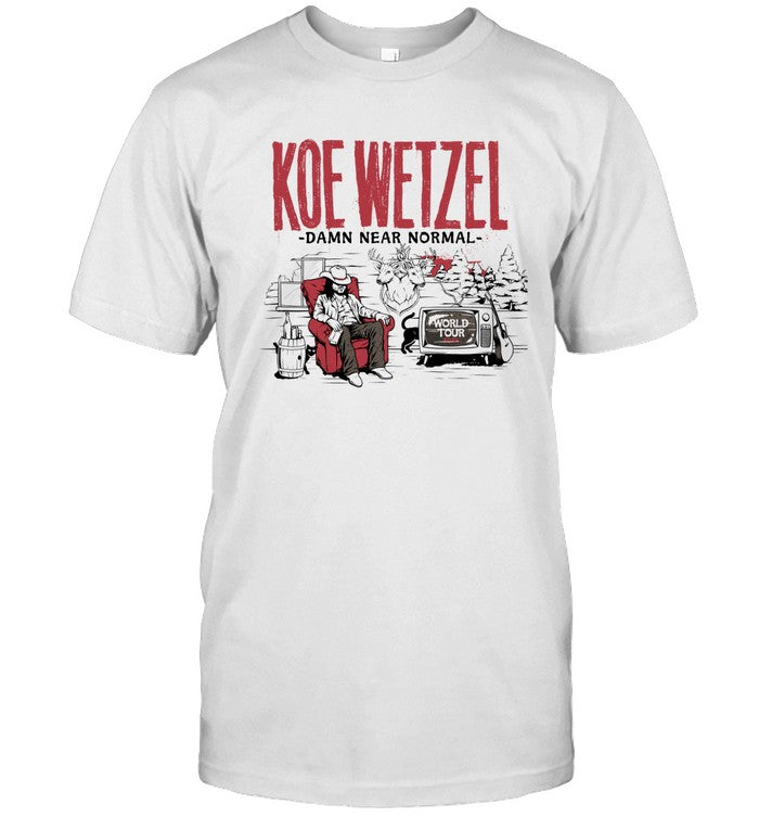 Koe Wetzel World Tour 2024 Damn Near Normal Shirts