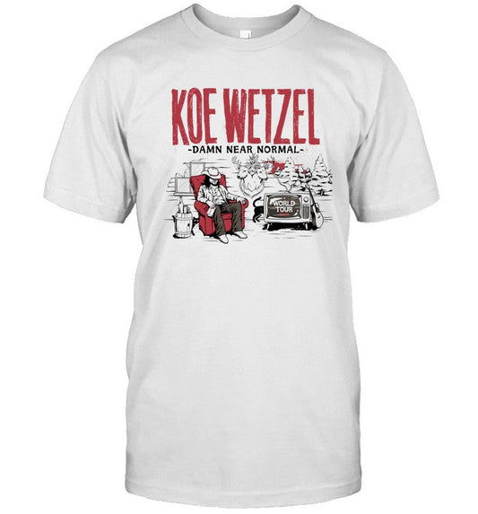 Koe Wetzel World Tour 2024 Damn Near Normal Shirts
