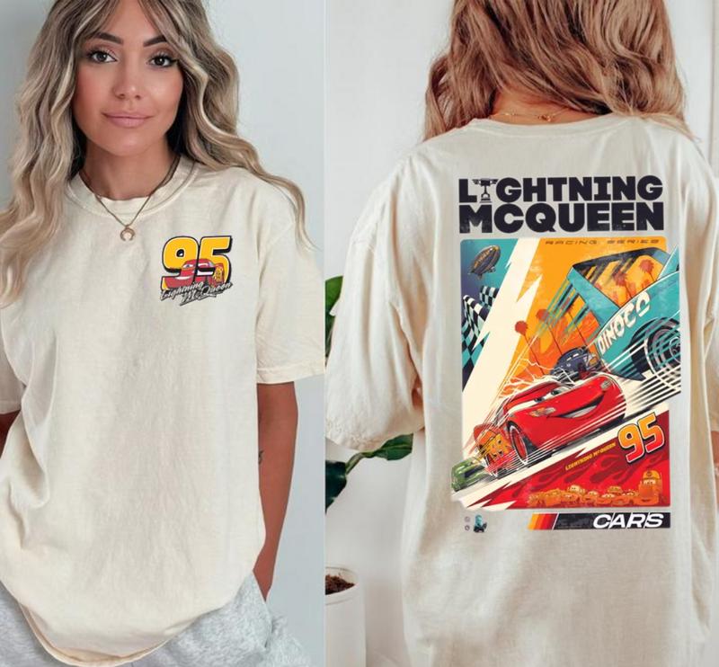 Vintage Lightning Mcqueen Shirt II, 95 Lightning Mcqueen Shirt II, Radiator Springs Tee, Rusteze Cars Shirt, WDW Family Vacation Shirts, Unisex Cotton