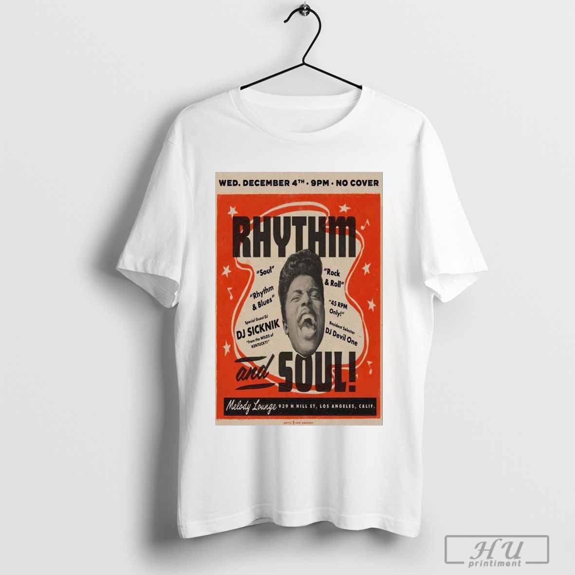 Rhythm And Soul December 4th, 2024 Melody Lounge, Los Angeles CA Poster Tour T-shirt