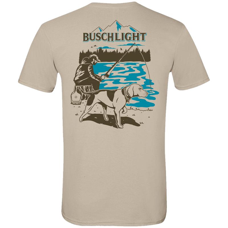 Busch Light - Man's Best Fishing Companion - 2-sided T-shirt, Casual Graphic Round Neck T-shirt for Summer, Beer Party Summer Shirt, Fashion Top for D