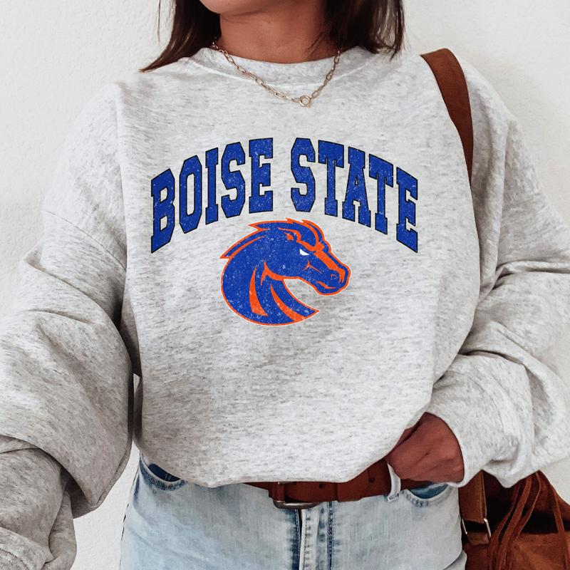 Boise State Broncos Vintage Football NCAA Trendy Sweatshirt, Boise State University Unisex Football NCAA Shirt, Gift For Men, Gift For Girls, Crewneck