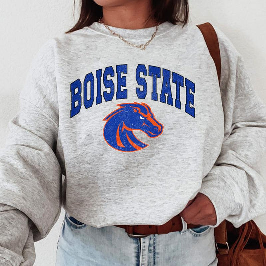Boise State Broncos Vintage Football NCAA Trendy Sweatshirt, Boise State University Unisex Football NCAA Shirt, Gift For Men, Gift For Girls, Crewneck