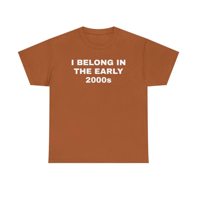 I Belong In The Early 2000s Unisex Heavy Cotton Tee - Nostalgia - Nostalgic Shirt - Funny Shirt - Gift for Men and Women - Gen Z