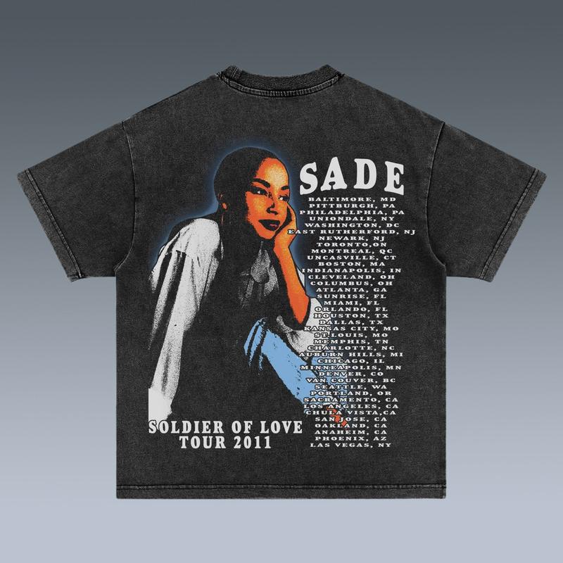 SADE NTT08 2 SIDES Cotton Vintage Shirt To Match Sneaker Hiphop Clothing Rapper Merch Shirt, Hiphop Tour Concert 2024, Gift For Fan Y2K Aesthetic Hood