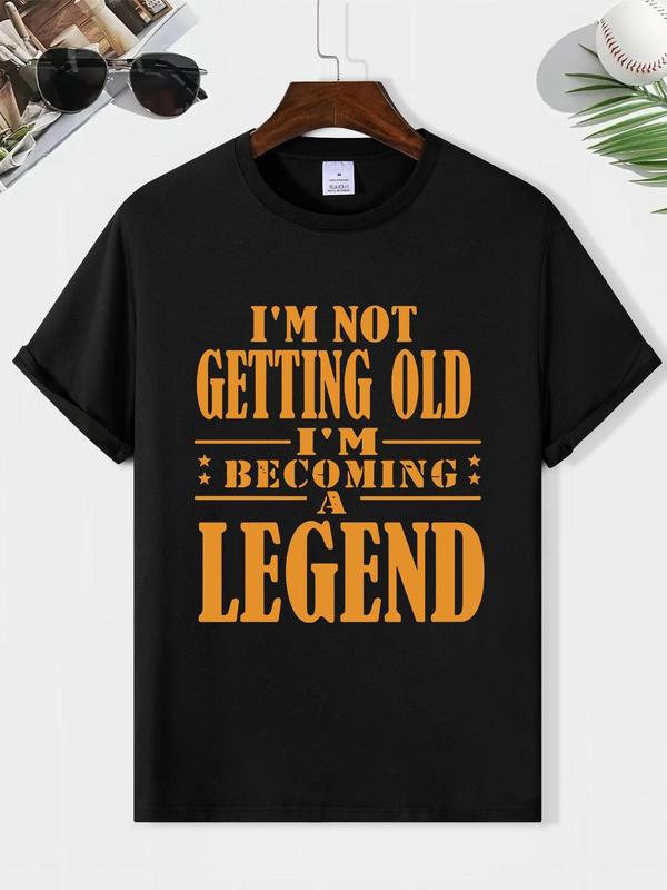 Men's Graphic Print Crew Tee, Casual Summer Short Sleeve T-shirt for Streetwear, Trendy Style for Stylish MenÃ¢â‚¬â„¢s Everyday Wear