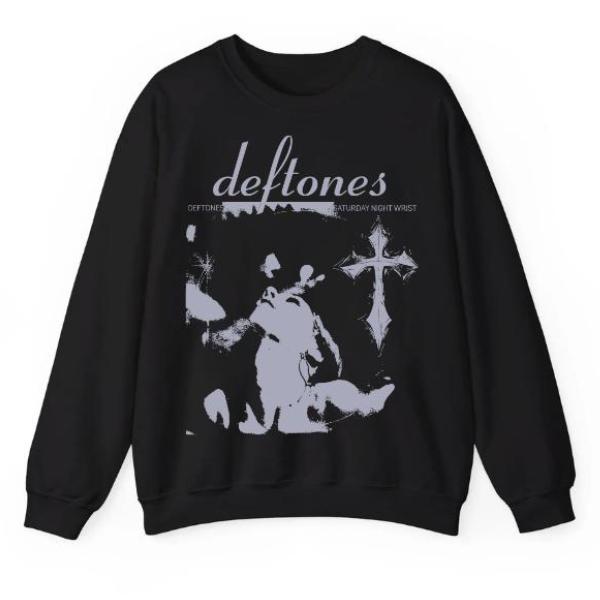 Deftones Tour Sweatshirt, Deftones Band Shirt, Rock Band Shirt Full Size Trending Sweatshirt Cotton Fabric