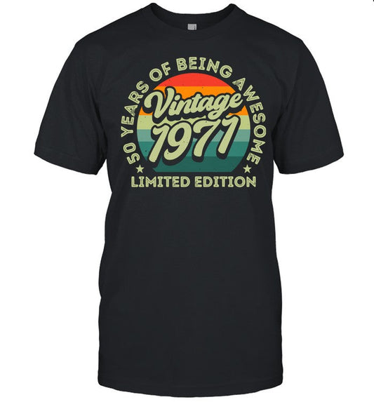 50 Years Of Being Awesome Limited Edition 1971 Vintage shirt_1
