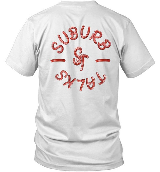 Suburb Talks Candy Cane White Hot 2024 T Shirt