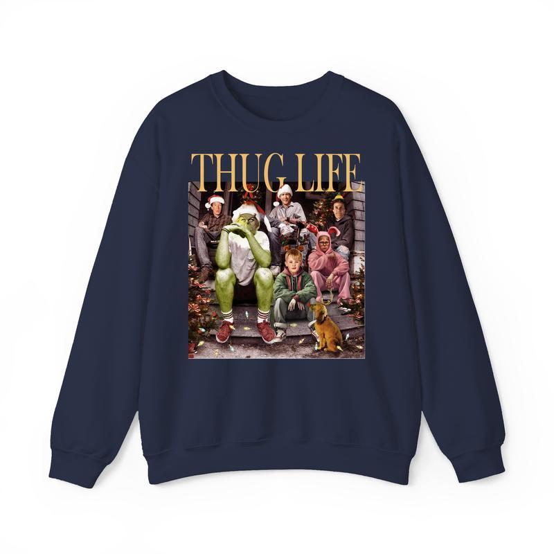 Christmas Thug Life Sweatshirt, Ugly Christmas Sweatshirt, Funny Christmas Shirt, Home Alone Shirt, Ghost Malone Shirt