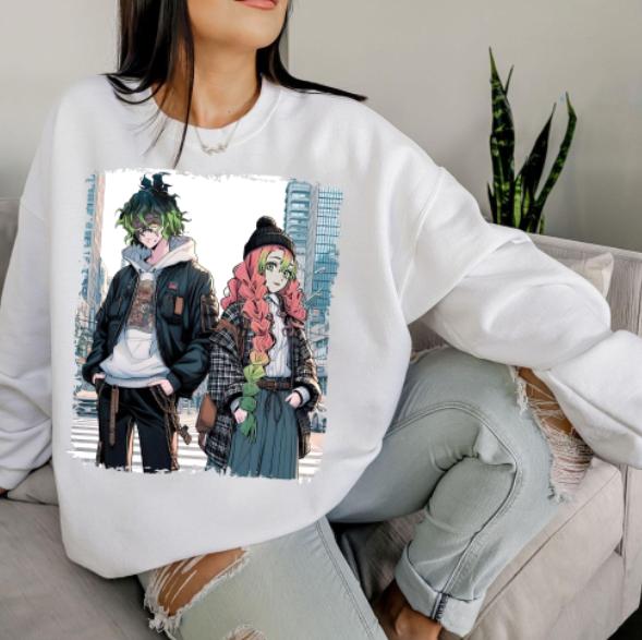 Gyutaro Mitsuri Shirt, Animee Shirt Sweatshirt Hoodie Unisex