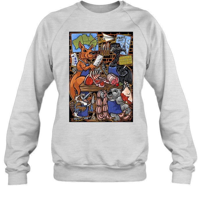 Sigh13 Paris 2025 Support Your Local Butcher Sweatshirt