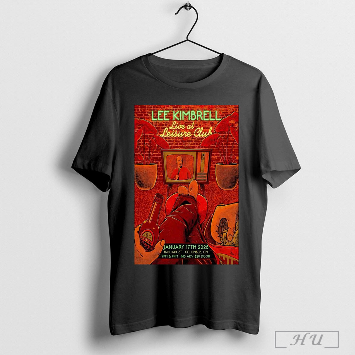 Poster Lee Kimbrell January 17 2025 Leisure Club Columbus Oh T Shirt