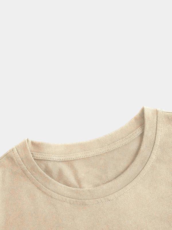 Men's Regular Fit Letter Print Round Neck Short SleeveÂ Tee, Casual Crew Neck Graphic T-shirt For Daily Wear, Fashion Comfy Men's Top For All Seasons