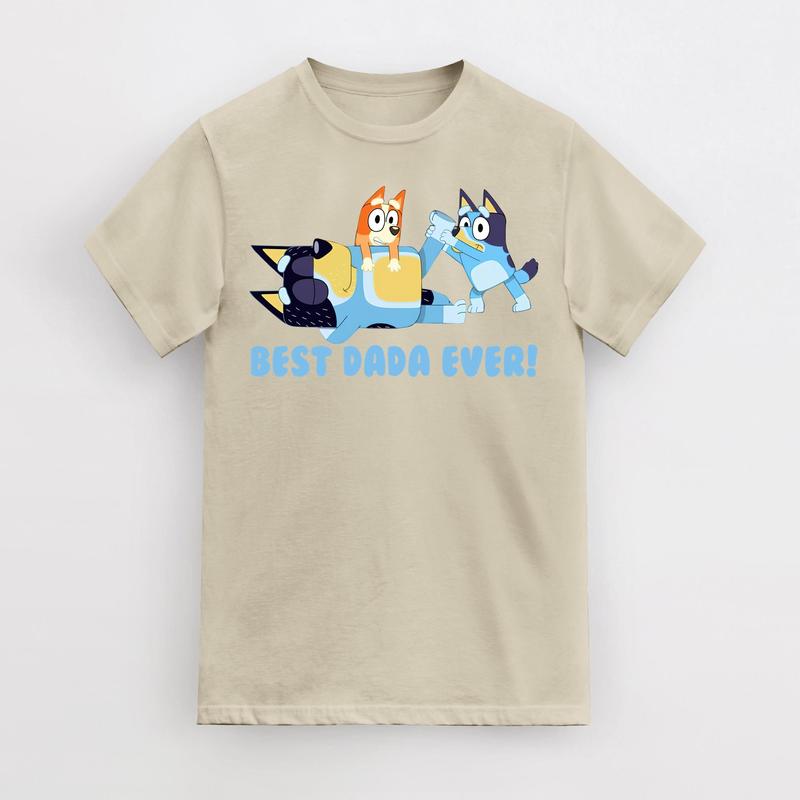Best Dada Ever Fathers Bluey, Dad Mum Unisex T-Shirt for Mens Women