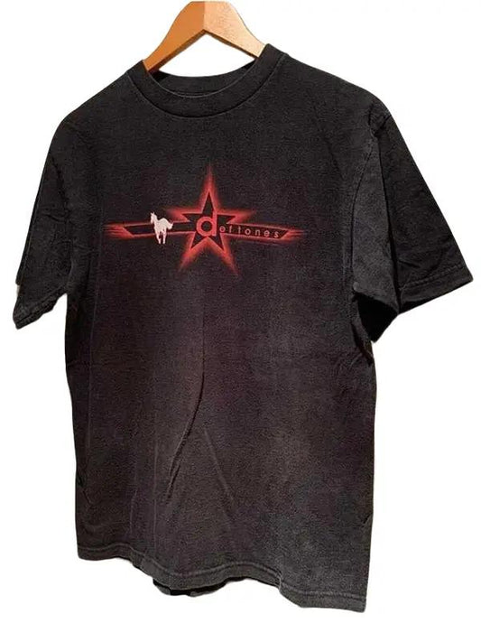 Deftones Music Band Graphic Heavyweight 100 Cotton T-Shirt Fabric Menswear