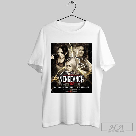 Roxanne Perez Bayley And Giulia Wwe Vengeance Day Saturday February 15 2025 T Shirt