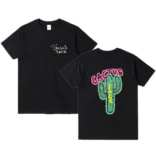 Travis Cactus Utopia Live In Your World Rage In Ours Double Sided Cotton Unisex Tshirt - Casual, All Seasons, Menswear
