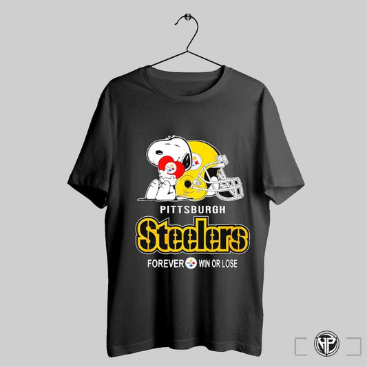 Snoopy Helmet Pittsburgh Steelers Forever Win Or Lose Shirt Trendy Sweatshirt