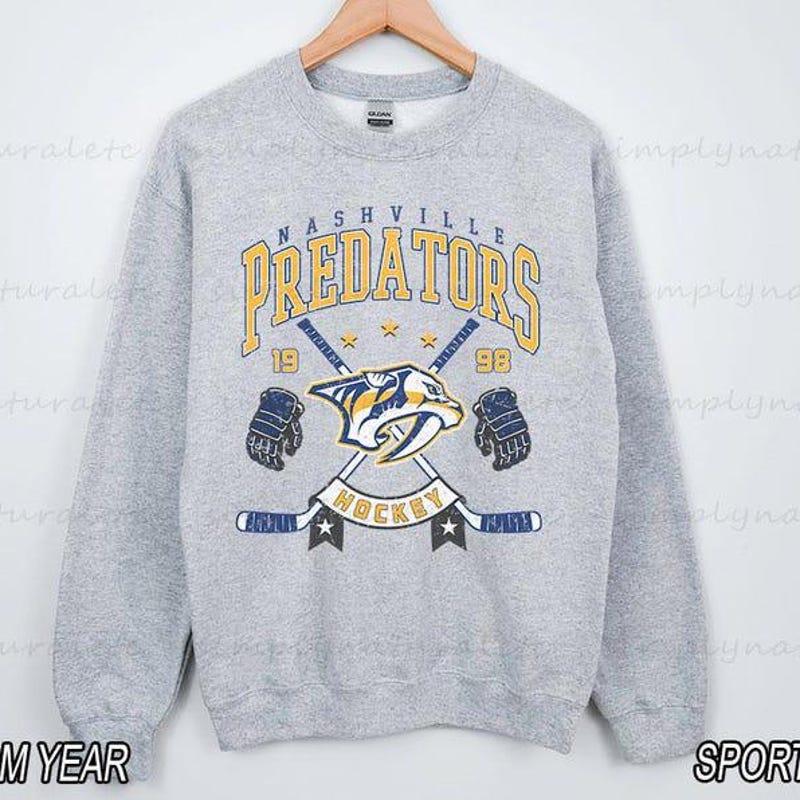 Nashville Sweatshirt Crewneck, Vintage Predators Shirt, Nashville Hockei Fan Shirt, Hockei Tee, Predators Sweatshirt