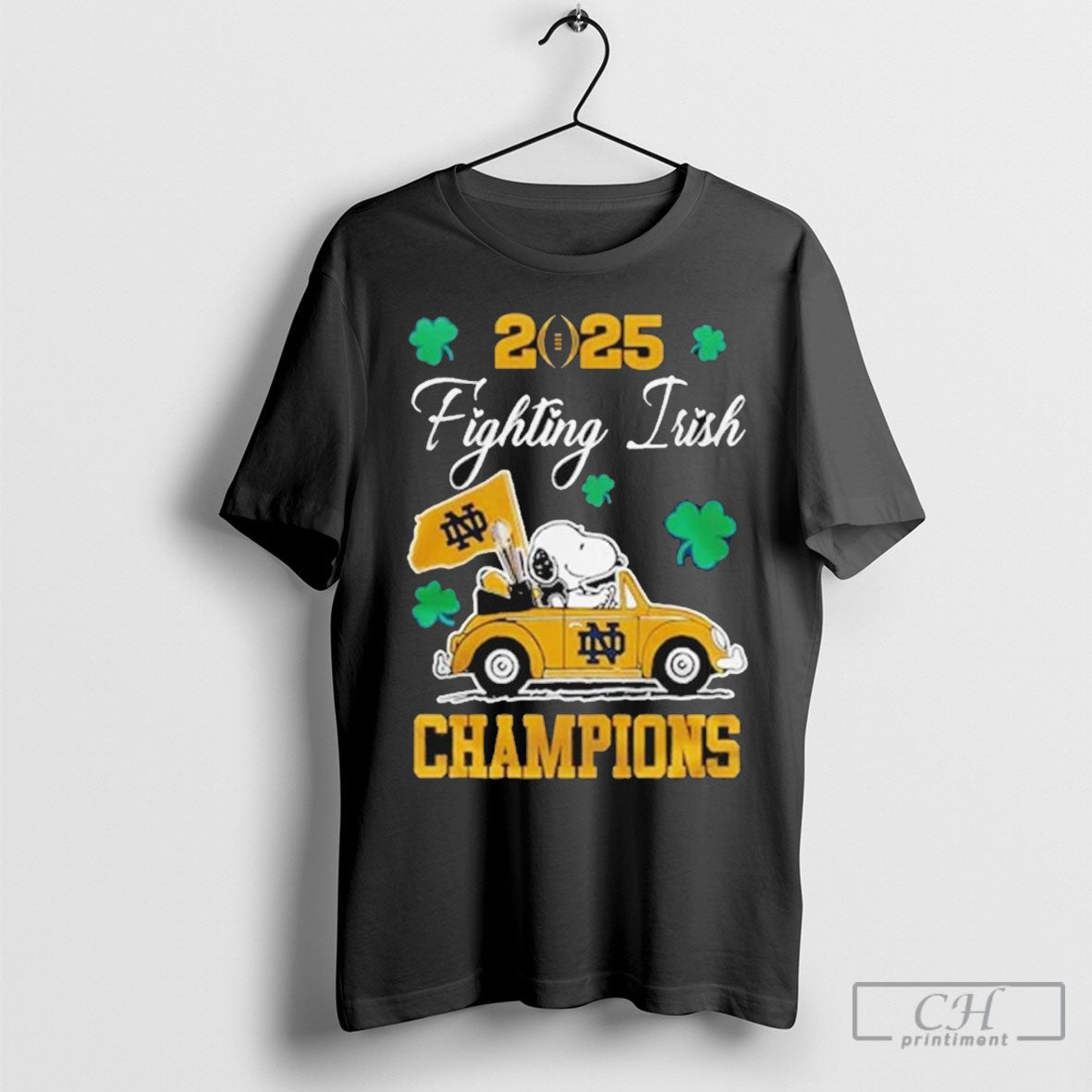 Snoopy X 2025 Notre Dame Fighting Irish Champions Shirts