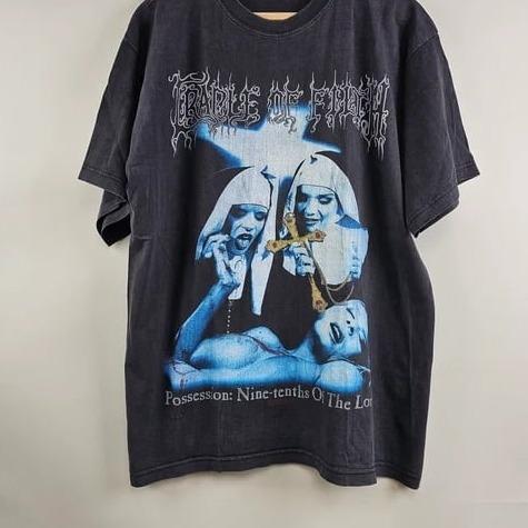 1998 Cradle of Filth Decadence is a virtue T-Shirt Cotton Fabric