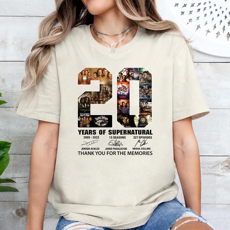 Supernatural 20 Year T-Shirt, Supernatural Vintage T Shirt, Gift For Woman and Man Unisex T-Shirt Sweatshirt Hoodie