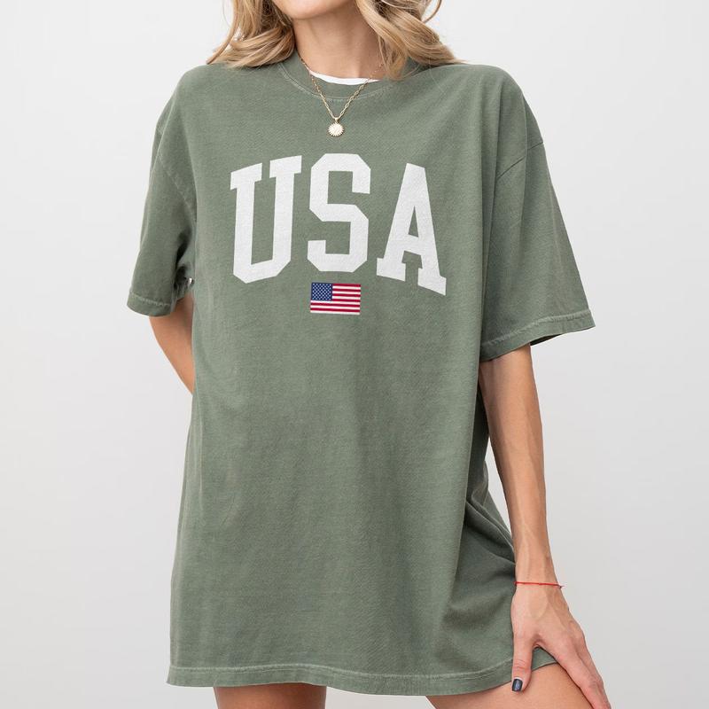 USA Flag Shirt, 4th of July Shirt, Big USA Tshirt, USA Comfort Shirt, USA Flag Comfort Tee, Usa Comfort Colors Tee, Usa Shirt, Retro USA T-Shirt, Independence Day Shirt, Retro 4th Of July Outfits, Independence Day Parade Outfits, Women Top