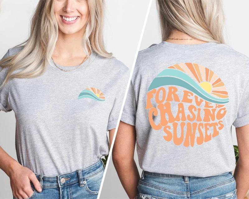 Forever Chasing Sunsets Unisex T-Shirt, Sunsets Shirt, Summer Shirt, Beach Shirt, Summer Shirt
