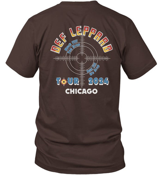 Def Leppard Chicago IL 2024 Tour T Shirt
