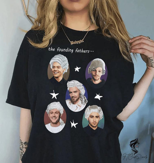 Founding Fathers T Shirt, Music Lover Gift Fan Favorite, Concert T-Shirt, One Direction t shirt, Rapper Tee, Funny meme Shirts, 1D Shirt For Mens, Wom
