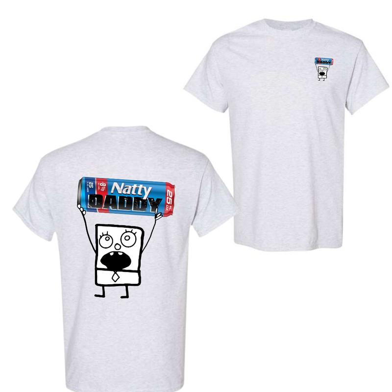 Doodlebob Natty Daddy 2 Sided T-Shirt, Funny Drinking T-Shirt, Summer T-Shirt, Unisex T-Shirt, For Men, For Women, Gift For All Menswear Top