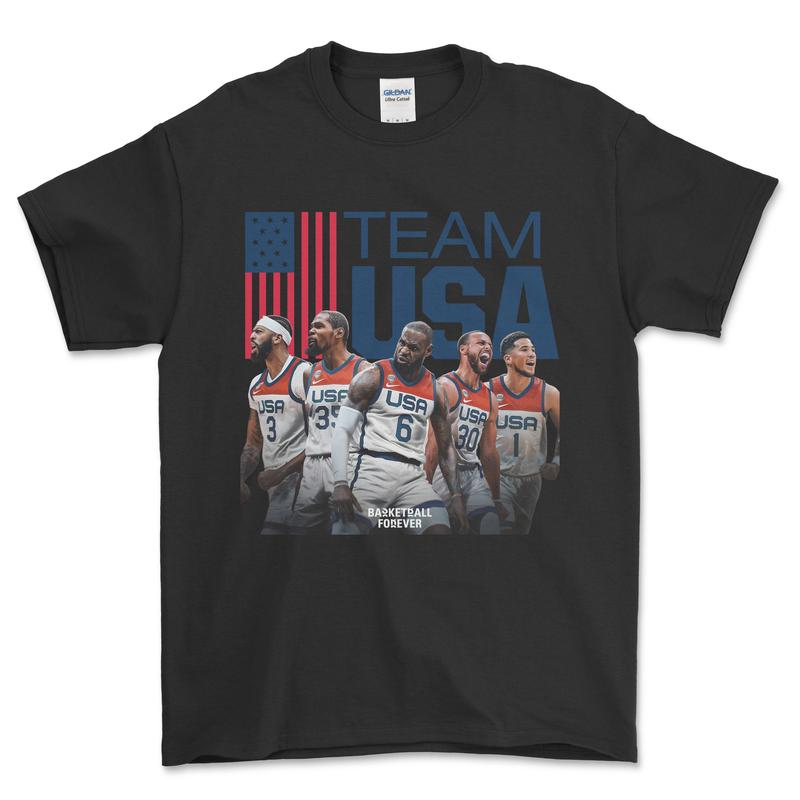 2024 Paris USA Team Basketball T-Shirt, graphic sports tees for men