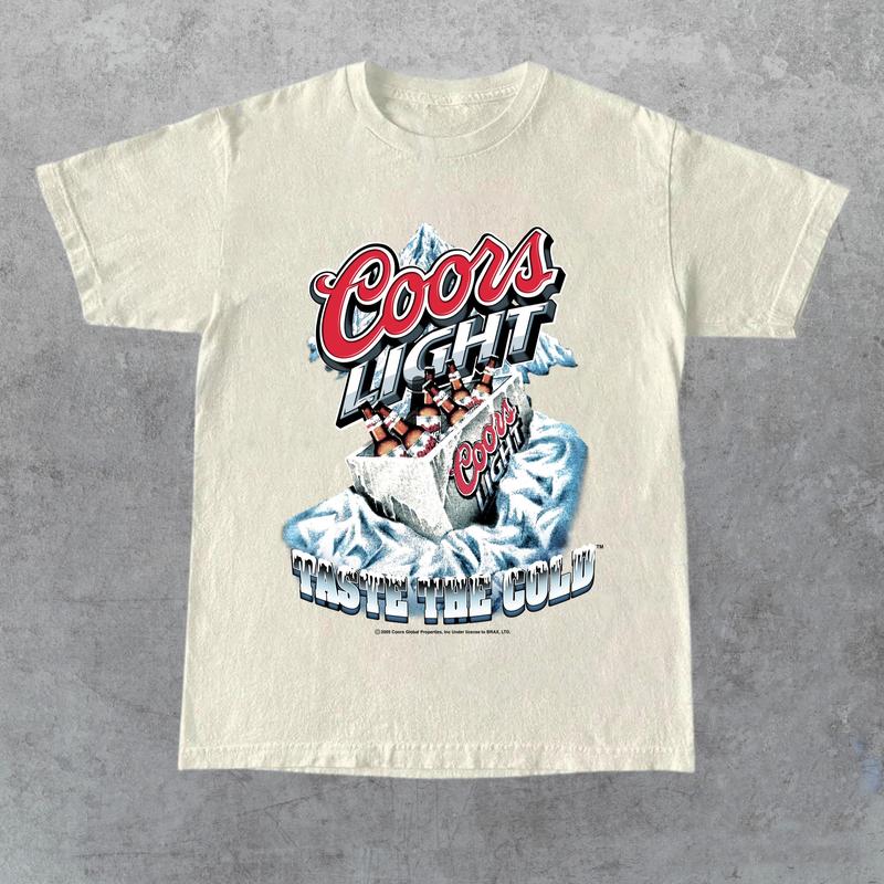 Graphic Coors Light Cotton T-Shirt, Coors Beer Unisex Shirt, Funny Beer America, For Men, For Women, Gift for Him, Gift for Her, Gift for Friend