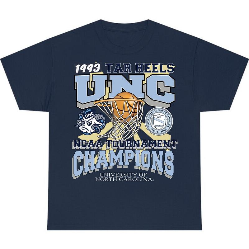 UNC Men Shirt 1993 TAR Heels UNC Champions T-Shirt, Full Color T-Shirt, Unisex T-Shirt, For Men, For Women billabongshirts