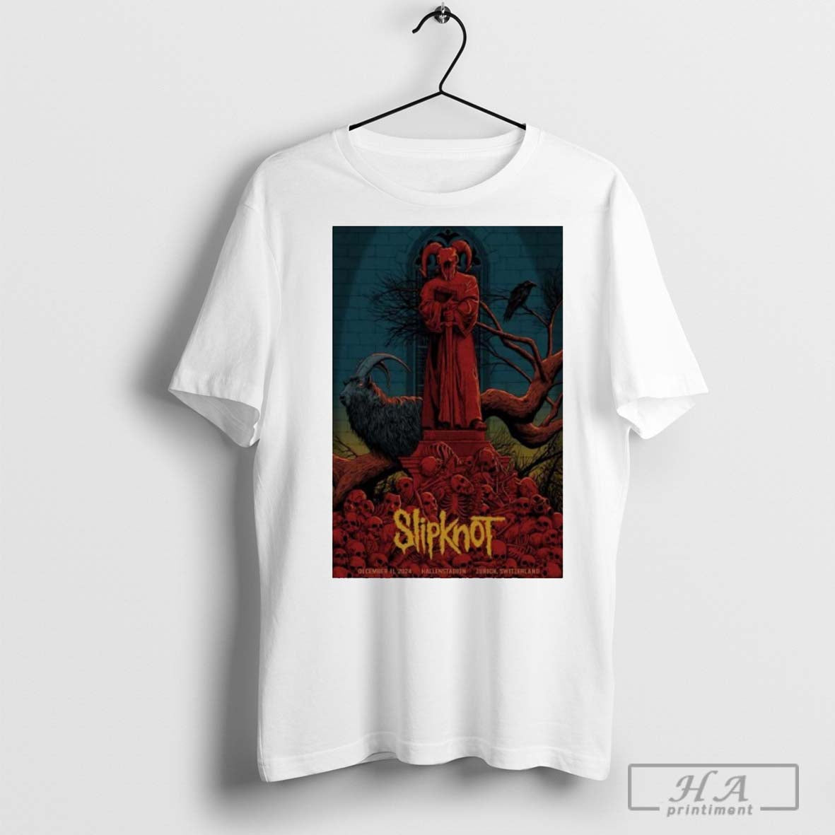 Slipknot Dec 11 2024 Zurich Switzerland Tour Poster Shirt