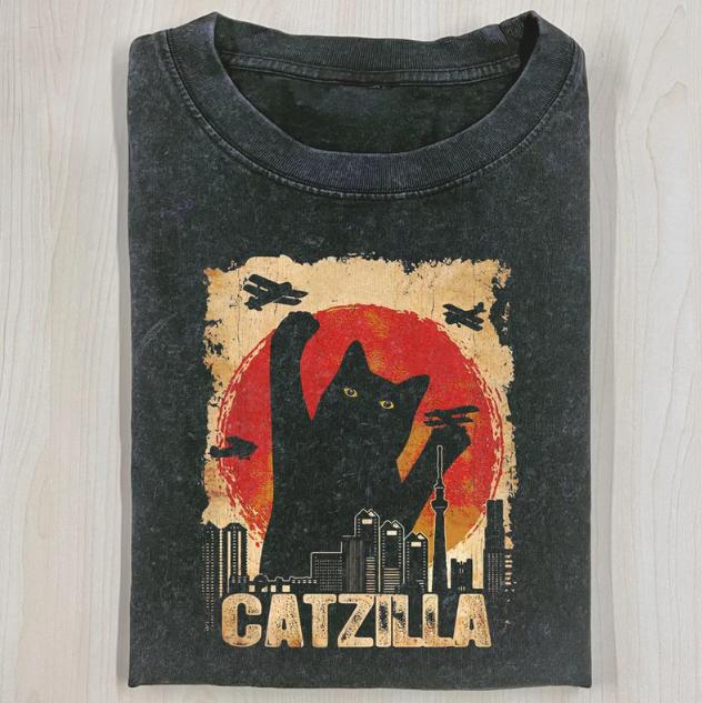 CATZILLA SHIRT, Funny Halloween Shirt, Unisex T-Shirt, Gift For Men Women
