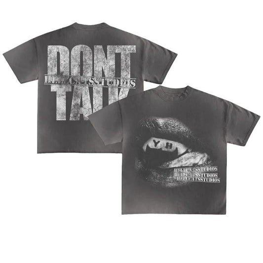 Y2K Graphic Don't Talk Personalize Printed TshirtSweater Casual Cotton Comfort T-Shirt