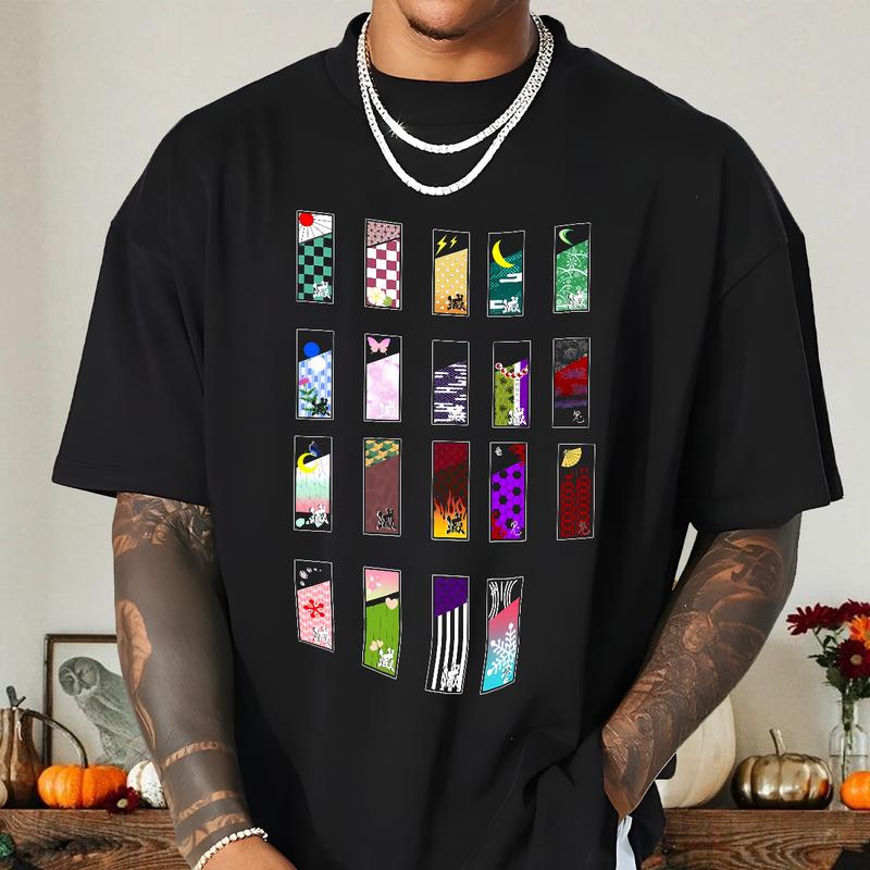 Hanafuda all characters in Demon Slayer, Sound Pillar Kimetsu No Yaiba t-shirt, anime sweatshirt hoodie, Y2k Shirt, Gift for Anime lover