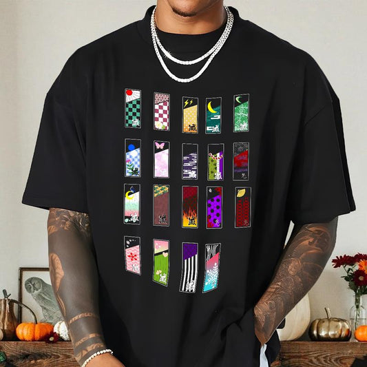 Hanafuda all characters in Demon Slayer, Sound Pillar Kimetsu No Yaiba t-shirt, anime sweatshirt hoodie, Y2k Shirt, Gift for Anime lover