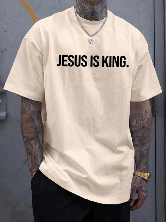 Unisex Men's Letter Print Round Neck GraphicÃ‚Â Tee, Regular FitÃ‚Â Casual Short Sleeve Crew Neck T-Shirt for Summer, Fashion Men's Top for Daily Wear