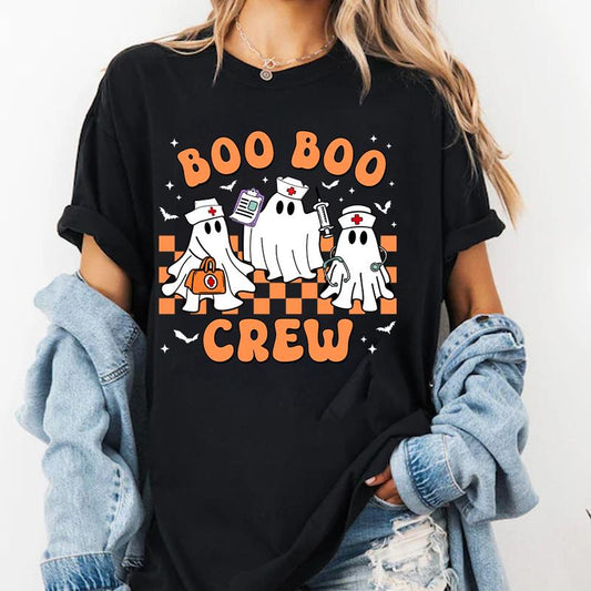Funny Nurse Halloween Shirt, Halloween Ghost Nurses Comfort Colors, Retro Nurse Shirt, Spooky Nursing Student Halloween Tee, ER Nurse Gift
