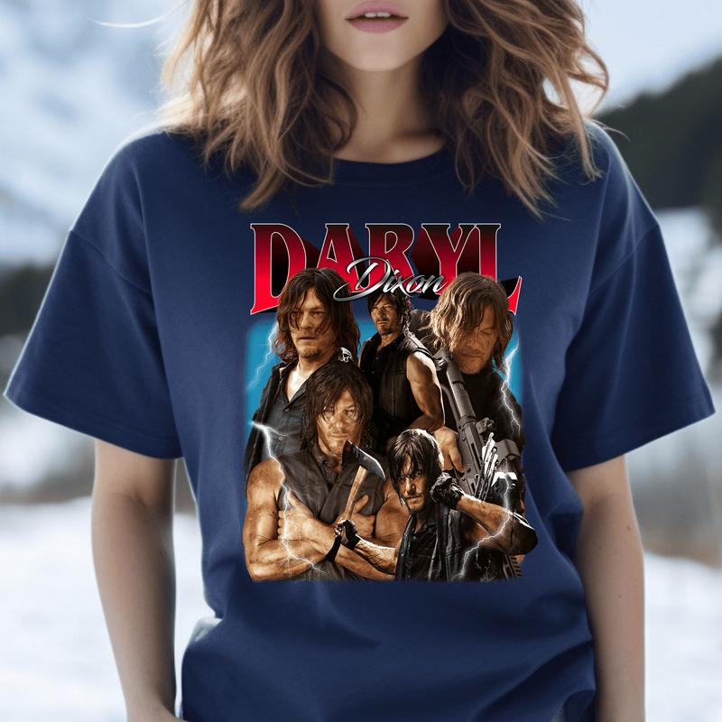 Limited Daryl Dixon Shirt Character Movie Series Actress Tshirt Bootleg Retro 90S Tee Shirts Design Classic Unisex Graphic Tee Bgl582, Shirt For Men A