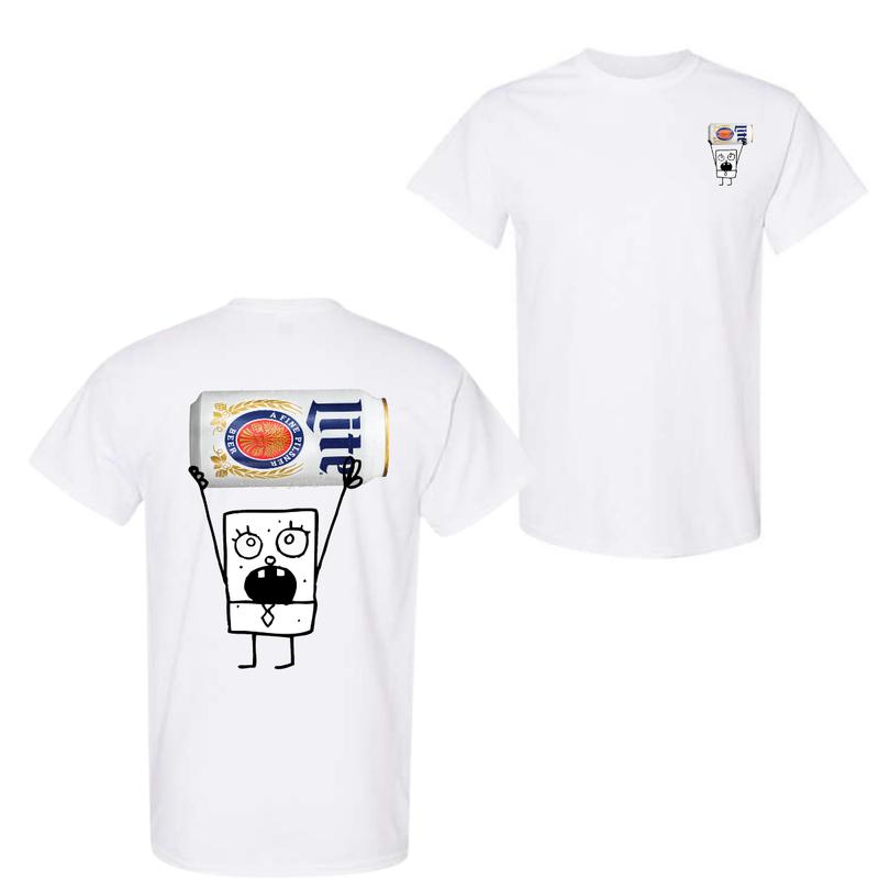 Doodlebob Miler Lite Essential 2 Sided T-Shirt, Funny Drinking T-Shirt, Miler Lite T-Shirt For Men And Women